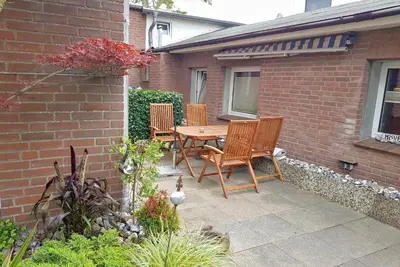 Ein Garten an der Unterkunft Möwennest Ferienwohnung