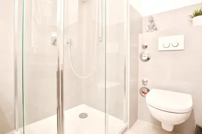 Ein Badezimmer in der Unterkunft Appartement am neuen Kurpark Seaside Appartement 4