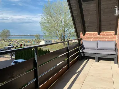 Ein Balkon oder eine Terrasse in der Unterkunft MeerZeit-Scharbeutz