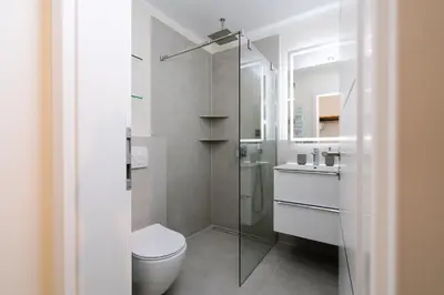 Ein Badezimmer in der Unterkunft Ferienwohnung 