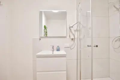 Ein Badezimmer in der Unterkunft Strandhotel Scharbeutz Sweet little Pearl