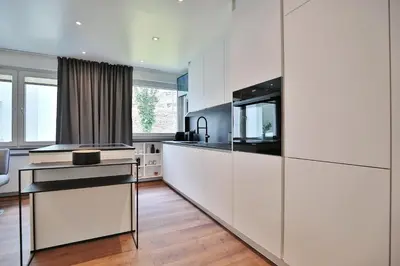 Küche/Küchenzeile in der Unterkunft Domizil Strandallee 30 Appartement 8 Casa Bolz