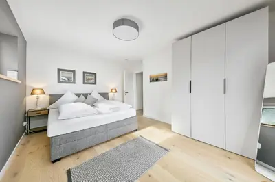 Ein Bett oder Betten in einem Zimmer der Unterkunft My Baltic Sea - Ferienwohnung Sea Rock