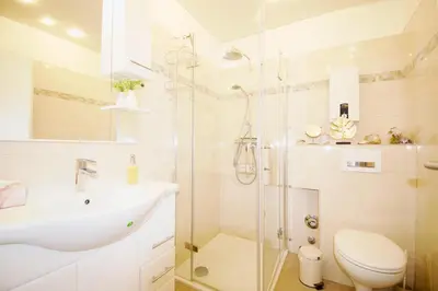 Ein Badezimmer in der Unterkunft Perle 2 Niendorf