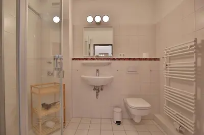 Ein Badezimmer in der Unterkunft Haus Seebrücke Appartement 9