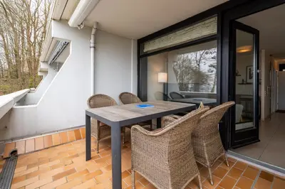 Ein Sitzbereich in der Unterkunft Ferienpark Sierksdorf Strandweh Sierksdorf