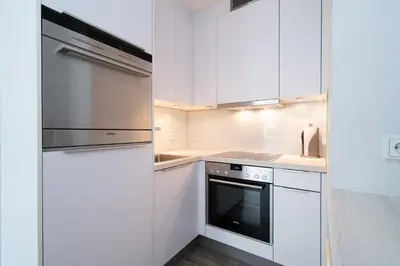 Küche/Küchenzeile in der Unterkunft Ferienwohnung 