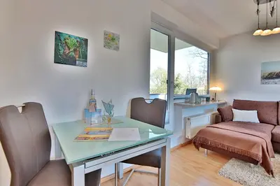 Ein Sitzbereich in der Unterkunft Gorch Fock Ring Balticview Appartement 20