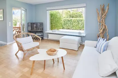 TV/Unterhaltungsangebot in der Unterkunft Villa Dünenblick Beachhouse Apartment Sunrise