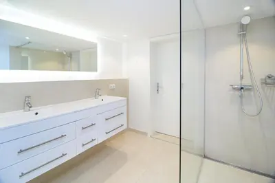 Ein Badezimmer in der Unterkunft Villa Dünenblick Beachhouse Apartment Sunrise