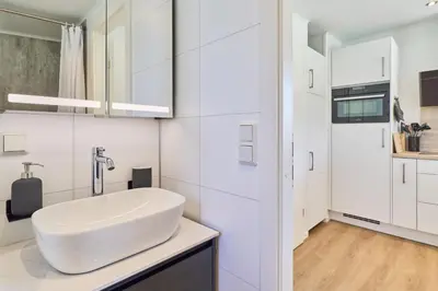 Ein Badezimmer in der Unterkunft Ostseecamp Ferienhaus 
