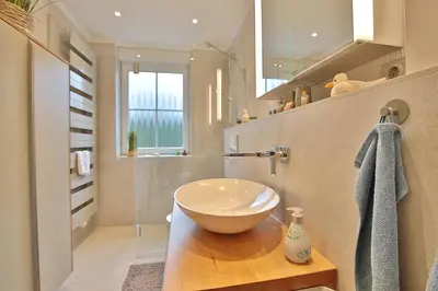 Ein Badezimmer in der Unterkunft Residenz am Kurpark Appartement 3