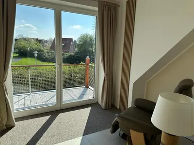 Ein Balkon oder eine Terrasse in der Unterkunft Seestern
