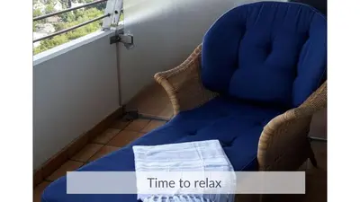 Ein Sitzbereich in der Unterkunft Baltic Sea Deck 29 mit Meerblick