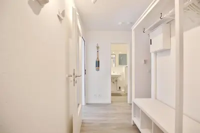 Ein Badezimmer in der Unterkunft Ferienanlage Bergstraße 62 Ferienhaus Bergstraße 62 Appartement 5 Tide am Park