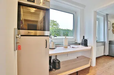 Küche/Küchenzeile in der Unterkunft Haus am Nöltingsweg 