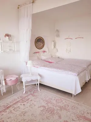 Ein Bett oder Betten in einem Zimmer der Unterkunft Seeseite - Romantik - Apartment