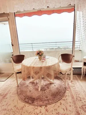 Ein Sitzbereich in der Unterkunft Seeseite - Romantik - Apartment