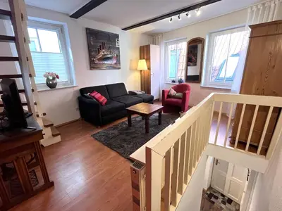 Ein Sitzbereich in der Unterkunft Idyllisches Ganghaus - Altstadt Lübeck