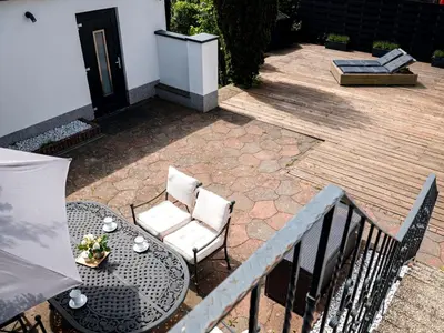 Ein Balkon oder eine Terrasse in der Unterkunft Unter den Linden