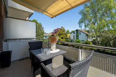 Ein Balkon oder eine Terrasse in der Unterkunft Meerzeit 5
