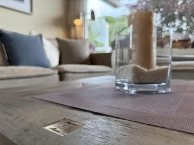 Ein Sitzbereich in der Unterkunft Objekt-Nr 90 - Strand - Strandredder