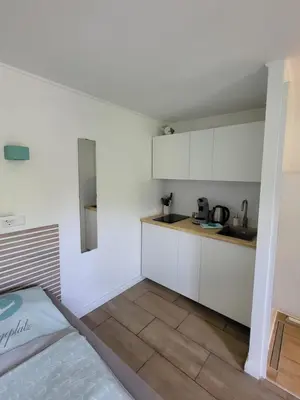 Küche/Küchenzeile in der Unterkunft Apartment Hafenkoje - Travemünde