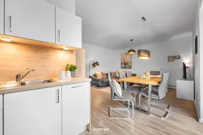 Küche/Küchenzeile in der Unterkunft Ferienwohnung Strandschatz Timmendorfer Strand
