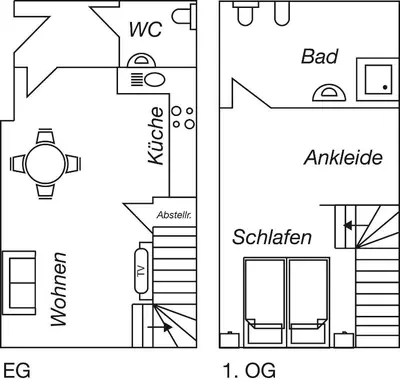 Grundriss der Unterkunft Objekt-Nr 139 - Priwall - Mecklenburger Landstraße