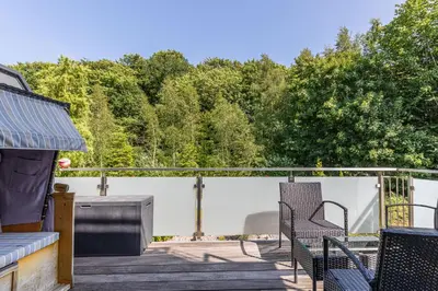 Ein Balkon oder eine Terrasse in der Unterkunft Haus Aaron Fehlingstraße, Fewo 223