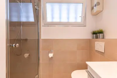 Ein Badezimmer in der Unterkunft Strandblick, Fewo 165