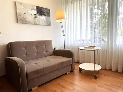 Ein Sitzbereich in der Unterkunft Kaiserallee, Fewo 200