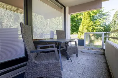 Ein Balkon oder eine Terrasse in der Unterkunft Strandredder, Fewo 176