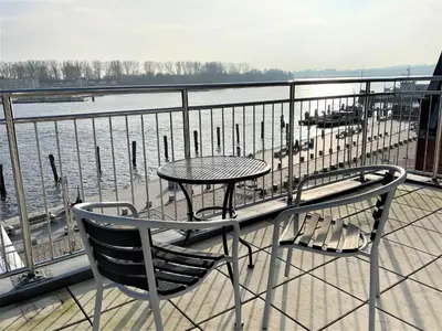 Blick auf einen Fluss in der Nähe der Ferienwohnung