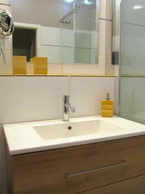 Ein Badezimmer in der Unterkunft Ferienwohnung Seepferdchen