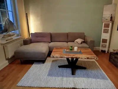 Ein Sitzbereich in der Unterkunft Villa Scharbeutz, Pönitz