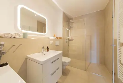 Ein Badezimmer in der Unterkunft Ferienwohnung Villa Heidenreich Nr.4 - Scharbeutz