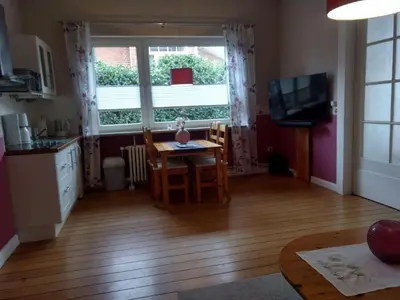 Küche/Küchenzeile in der Unterkunft Ferienwohnung Bracke Fischermanns Stuv