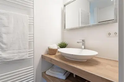 Ein Badezimmer in der Unterkunft Achtern Hoff