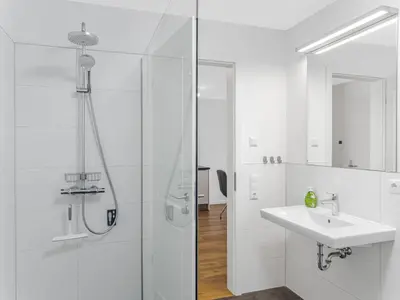 Ein Badezimmer in der Unterkunft Objekt-Nr 234 - Priwall - Mecklenburger Landstraße