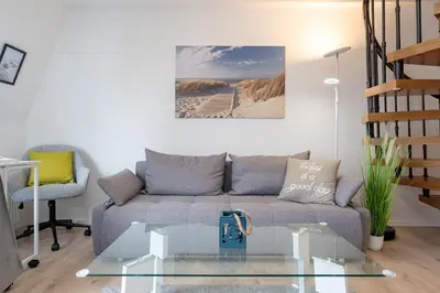 Ein Sitzbereich in der Unterkunft Sonnendeck