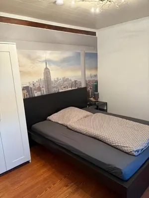 Ein Bett oder Betten in einem Zimmer der Unterkunft Haus für Handwerker und Monteure