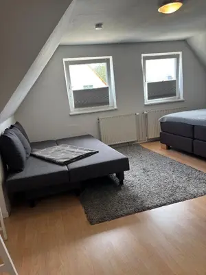 Ein Sitzbereich in der Unterkunft Ferienhaus an der Ostsee