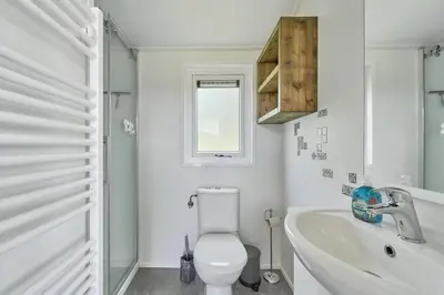 Ein Badezimmer in der Unterkunft Süsel Seeparx Ferienhaus Se e hnsucht