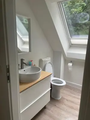 Ein Badezimmer in der Unterkunft Flaggenknopf