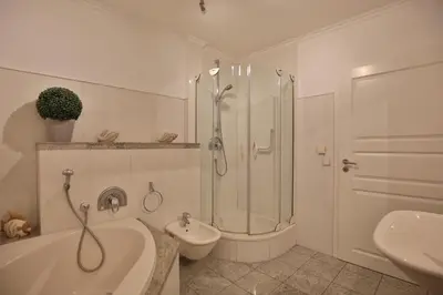 Ein Badezimmer in der Unterkunft Ostsee-Domizil App 1