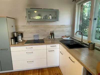 Küche/Küchenzeile in der Unterkunft Ostseeferienwohnung Storchennest Zwei