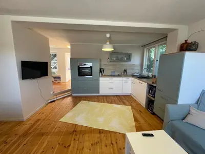 Küche/Küchenzeile in der Unterkunft Ostseeferienwohnung Storchennest Zwei