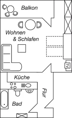 Grundriss der Unterkunft Objekt-Nr 73 - Strand - Kaiserallee