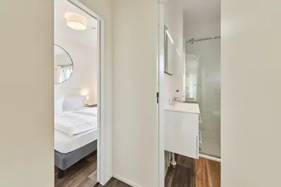 Ein Bett oder Betten in einem Zimmer der Unterkunft Süsel Seeparx Tinyhouse Ostsee